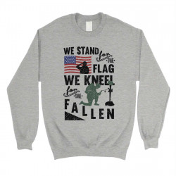 We Stand We Kneel Unisex Crewneck Sweatshirt American Veteran Gift