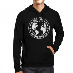 World Best Dad Black Unisex Hoodie Fathers Day Gifts For Husband